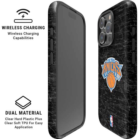 NBA New York Knicks Black Secondary Logo iPhone 16 Pro Max Magsafe Impact Case