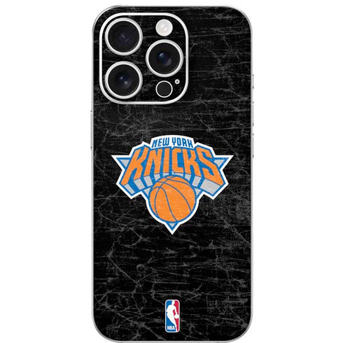 NBA New York Knicks Black Secondary Logo iPhone 16 Pro Skin