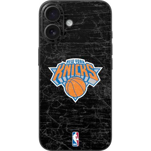 NBA New York Knicks Black Secondary Logo iPhone 16 Skin