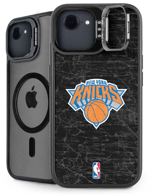 NBA New York Knicks Black Secondary Logo iPhone 16e Kickstand Case