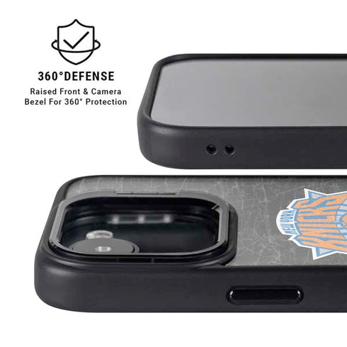 NBA New York Knicks Black Secondary Logo iPhone 16e Kickstand Case