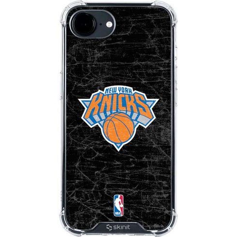 NBA New York Knicks Black Secondary Logo iPhone 16e Clear Case