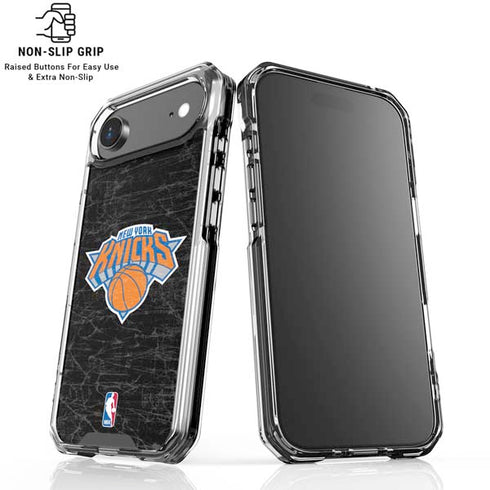 NBA New York Knicks Black Secondary Logo iPhone 17 Air Clear Case