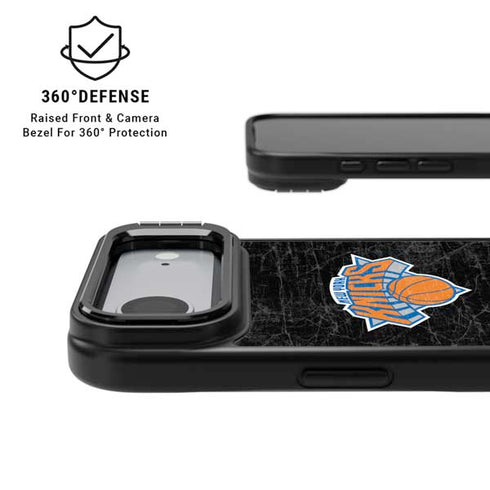 NBA New York Knicks Black Secondary Logo iPhone 17 Air Kickstand Case