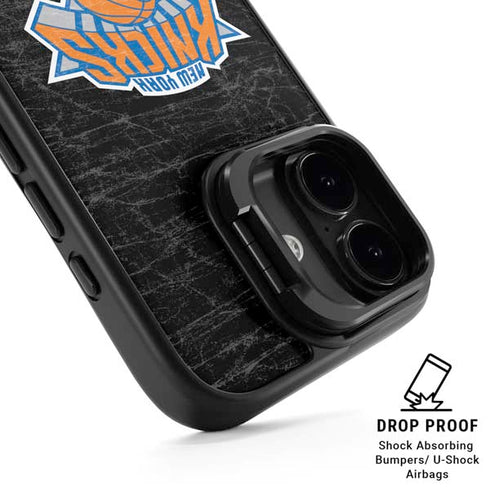 NBA New York Knicks Black Secondary Logo iPhone 17 Kickstand Case