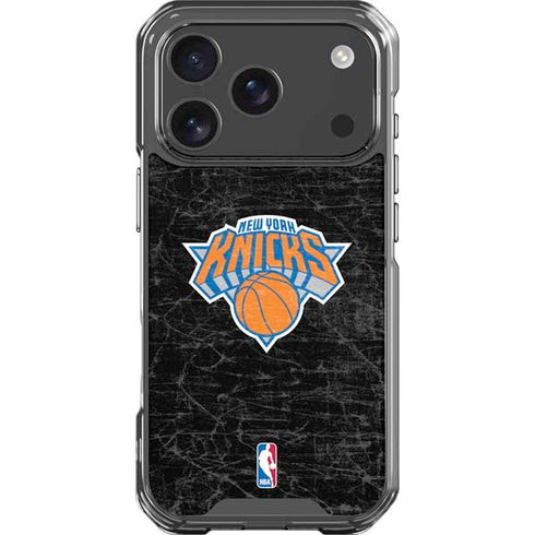 NBA New York Knicks Black Secondary Logo iPhone 17 Pro Clear Case
