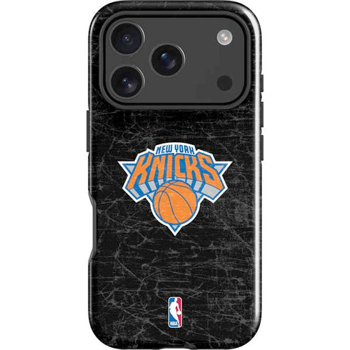 NBA New York Knicks Black Secondary Logo iPhone 17 Pro Impact Case