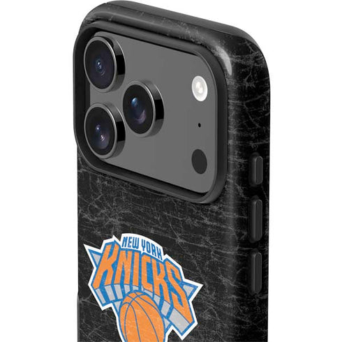 NBA New York Knicks Black Secondary Logo iPhone 17 Pro Impact Case