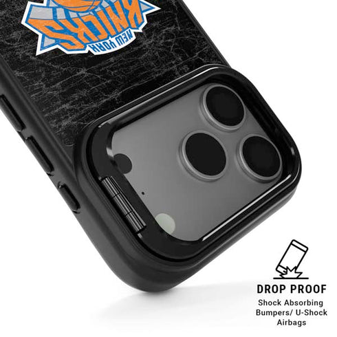 NBA New York Knicks Black Secondary Logo iPhone 17 Pro Kickstand Case
