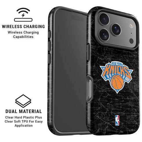 NBA New York Knicks Black Secondary Logo iPhone 17 Pro Magsafe Impact Case