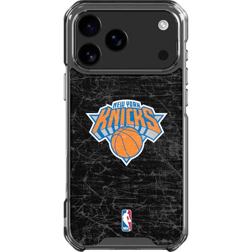 NBA New York Knicks Black Secondary Logo iPhone 17 Pro Max Clear Case