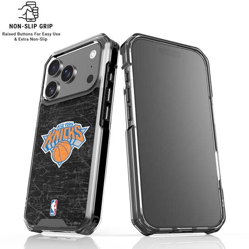 NBA New York Knicks Black Secondary Logo iPhone 17 Pro Max Clear Case