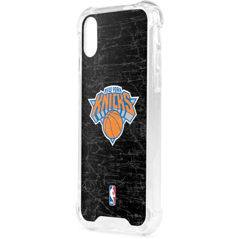 NBA New York Knicks Black Secondary Logo iPhone XS Clear Case