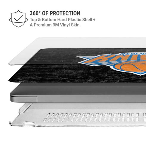 NBA New York Knicks Black Secondary Logo MacBook Pro 14in (2021-24) Case plus Skin