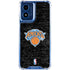 NBA New York Knicks Black Secondary Logo Moto G 5G (2024) Clear Case