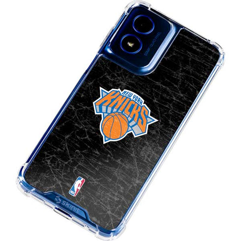 NBA New York Knicks Black Secondary Logo Moto G 5G (2024) Clear Case