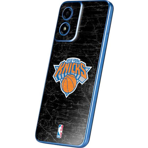 NBA New York Knicks Black Secondary Logo Moto G Play 4G (2024) Skin