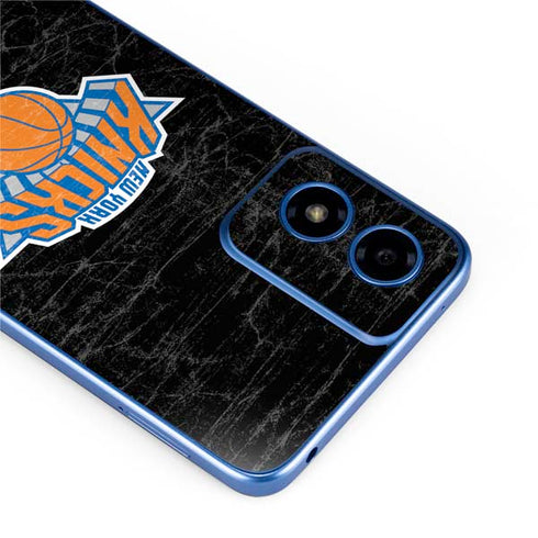 NBA New York Knicks Black Secondary Logo Moto G Play 4G (2024) Skin