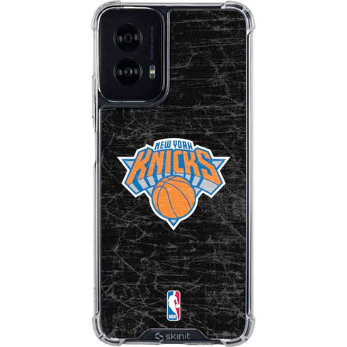 NBA New York Knicks Black Secondary Logo Moto G Power 5G (2024) Clear Case
