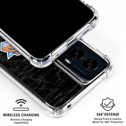 NBA New York Knicks Black Secondary Logo Moto G Power 5G (2024) Clear Case