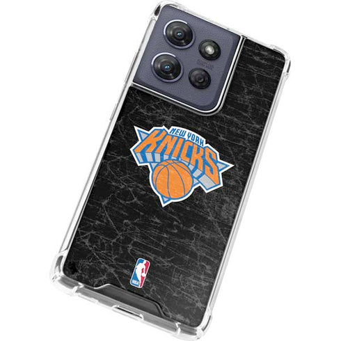 NBA New York Knicks Black Secondary Logo Moto G Power 5G (2025) Clear Case