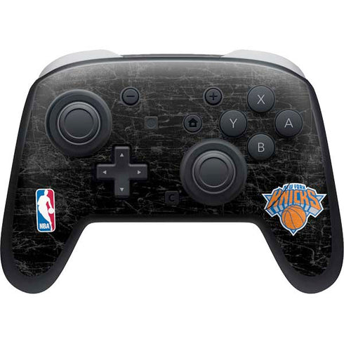 NBA New York Knicks Black Secondary Logo Nintendo Switch 2 (2025) Pro Controller Skin