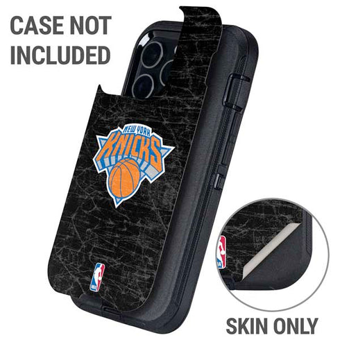 NBA New York Knicks Black Secondary Logo Otterbox Defender iPhone Skin