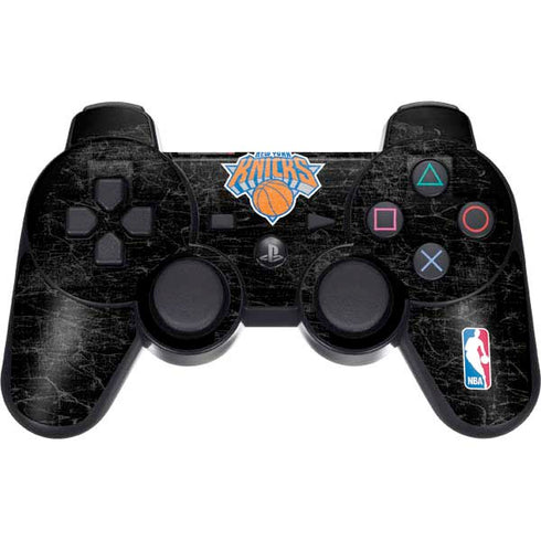 NBA New York Knicks Black Secondary Logo PS3 Dual Shock wireless controller Skin