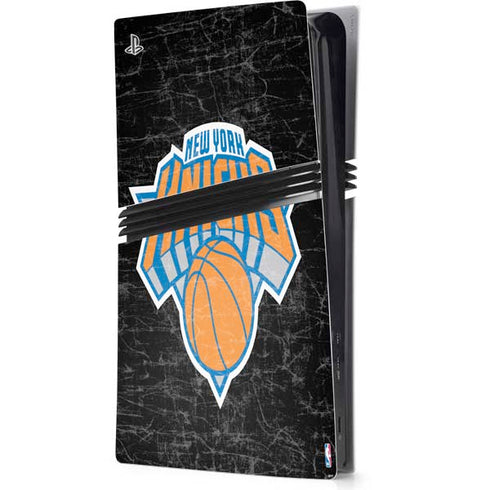 NBA New York Knicks Black Secondary Logo PS5 Pro Console Skin