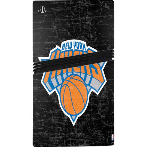 NBA New York Knicks Black Secondary Logo PS5 Pro Console Skin