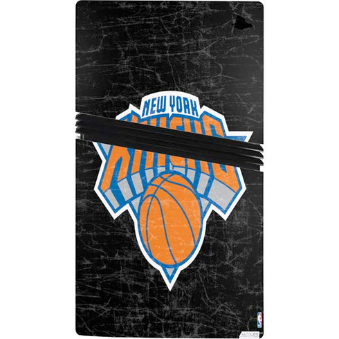 NBA New York Knicks Black Secondary Logo PS5 Pro Console Skin