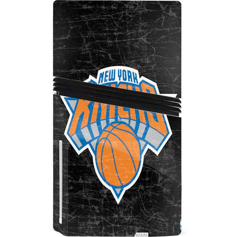 NBA New York Knicks Black Secondary Logo PS5 Pro Disk Bundle Skin