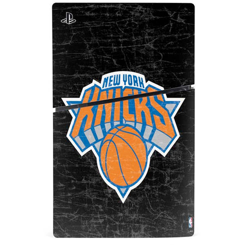 NBA New York Knicks Black Secondary Logo PS5 Slim Digital Edition Console Skin