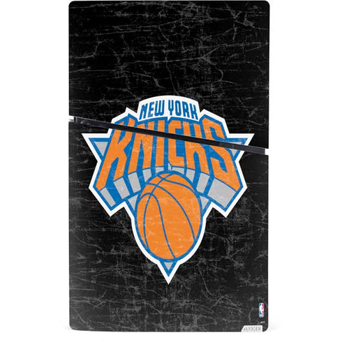 NBA New York Knicks Black Secondary Logo PS5 Slim Digital Edition Console Skin