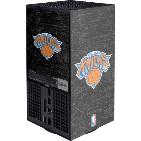 NBA New York Knicks Black Secondary Logo XBox Series X Digital Edition Console Skin