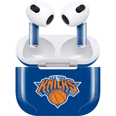 NBA New York Knicks Distressed Apple AirPods (3rd Gen 2021) Skin