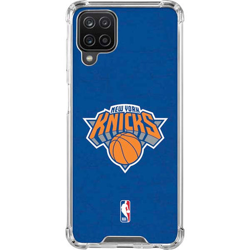 NBA New York Knicks Distressed Galaxy A12 Clear Case