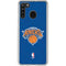 NBA New York Knicks Distressed Galaxy A21 Clear Case
