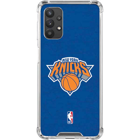NBA New York Knicks Distressed Galaxy A32 5G Clear Case