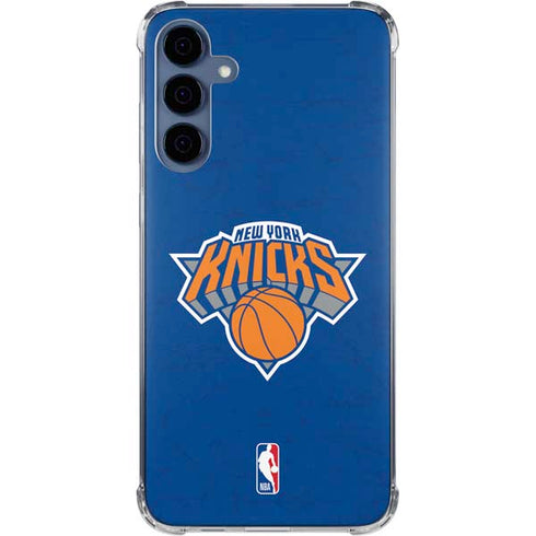 NBA New York Knicks Distressed Galaxy A35 5G Clear Case