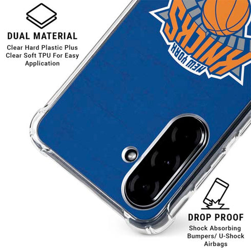 NBA New York Knicks Distressed Galaxy A36 5G Clear Case