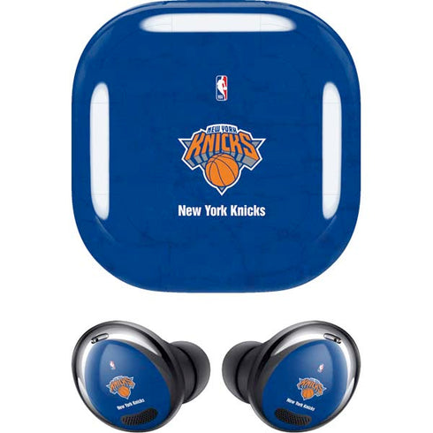 NBA New York Knicks Distressed Galaxy Buds Pro Skin