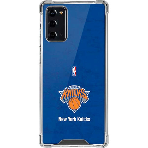 NBA New York Knicks Distressed Galaxy Note20 5G Clear Case