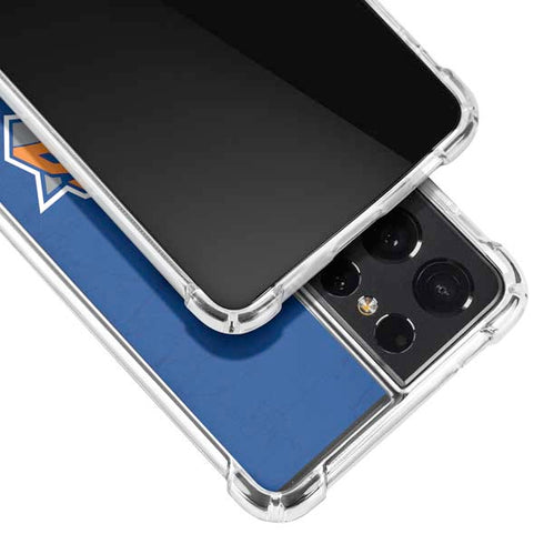 NBA New York Knicks Distressed Galaxy S21 Ultra 5G Clear Case
