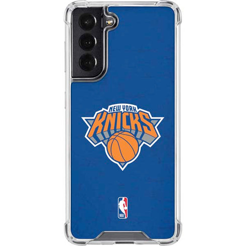NBA New York Knicks Distressed Galaxy S22 Clear Case