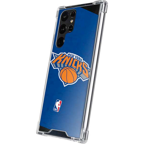 NBA New York Knicks Distressed Galaxy S22 Ultra Clear Case