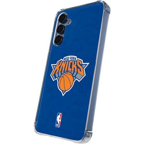 NBA New York Knicks Distressed Galaxy S24 Clear Case