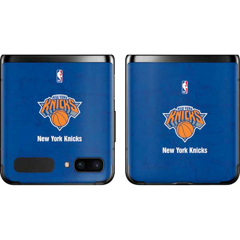 NBA New York Knicks Distressed Galaxy Z Flip Skin