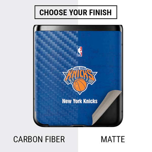 NBA New York Knicks Distressed Galaxy Z Flip Skin