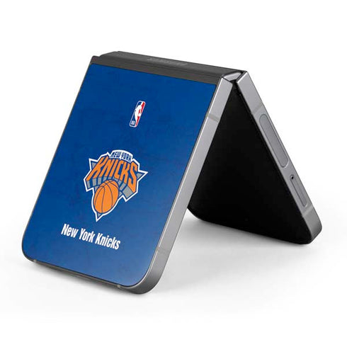 NBA New York Knicks Distressed Galaxy Z Flip6 Skin
